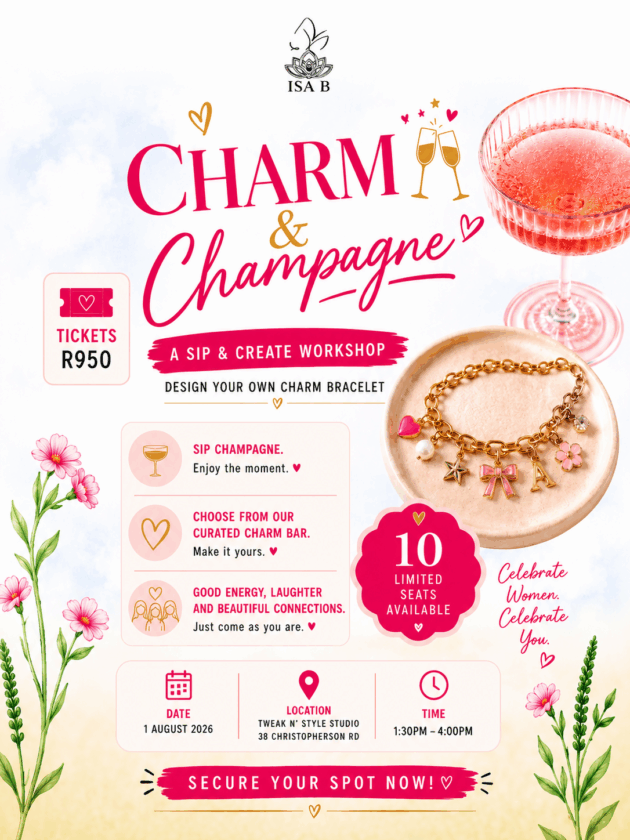 ISA B Charm & Champagne, Sip and Create Workshop!